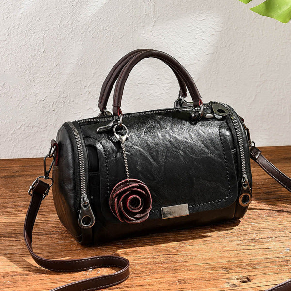 Rosette Mini Satche- Midnight Black