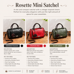 Rosette Mini Satche- Midnight Black