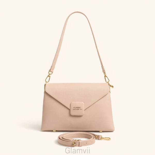 Khaki Luxe Classic Shoulder Bag