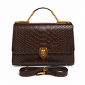 Heritage Lion Statement Bag (Deep Chocolate Brown)
