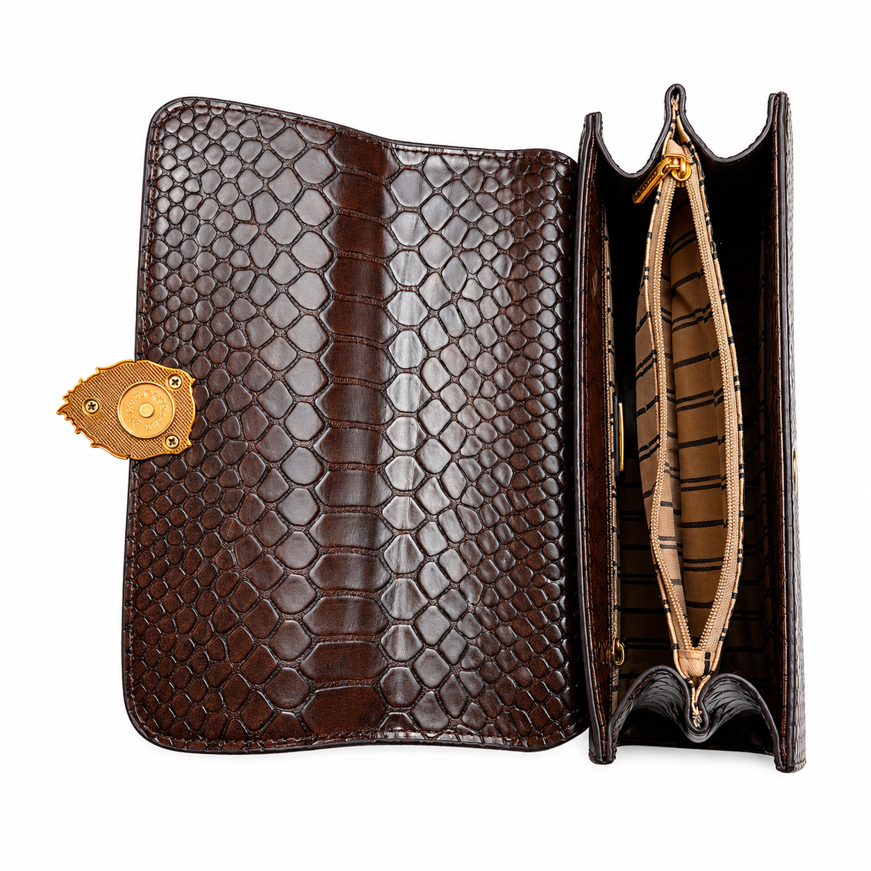 Heritage Lion Statement Bag (Classic Tan Brown)