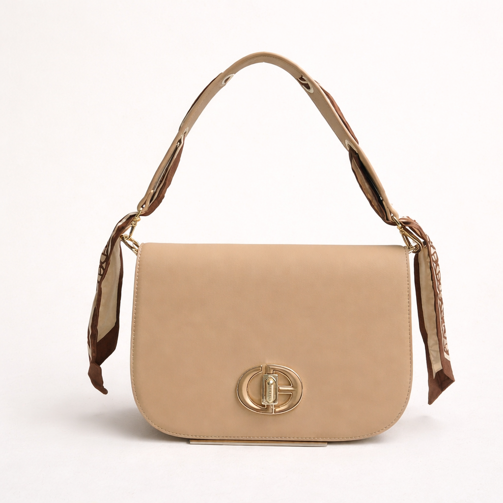 Chrisbella Vantique Shoulder Bag- Beige