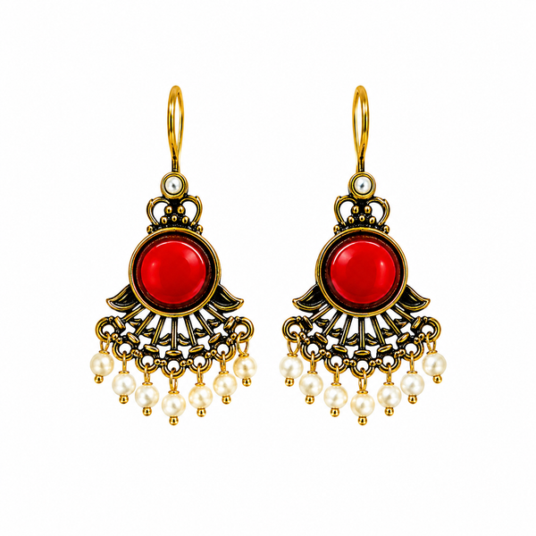 Pearl Fan Earrings