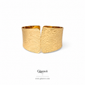 Glamvii Aurora Textured Gold Cuff Bracelet