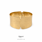 Glamvii Aurora Textured Gold Cuff Bracelet