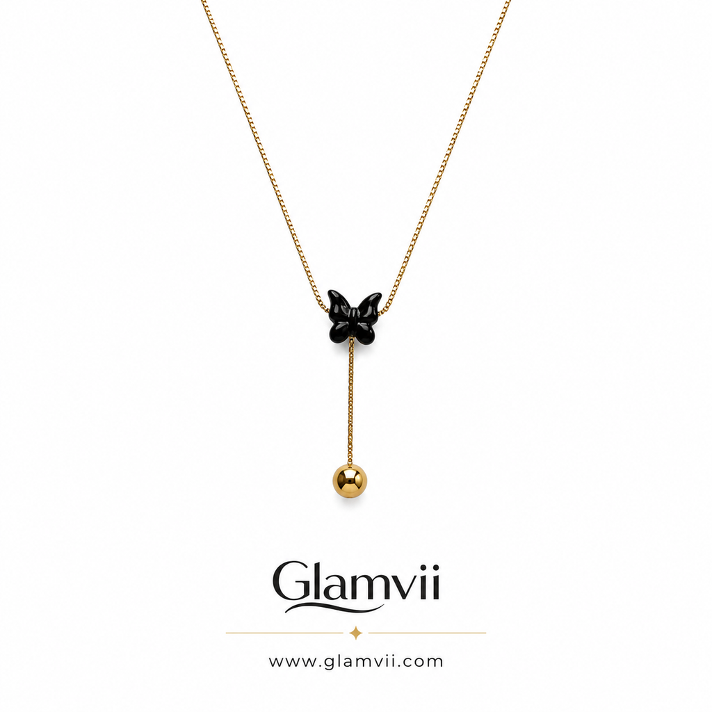 Glamvii Butterfly Drop Necklace