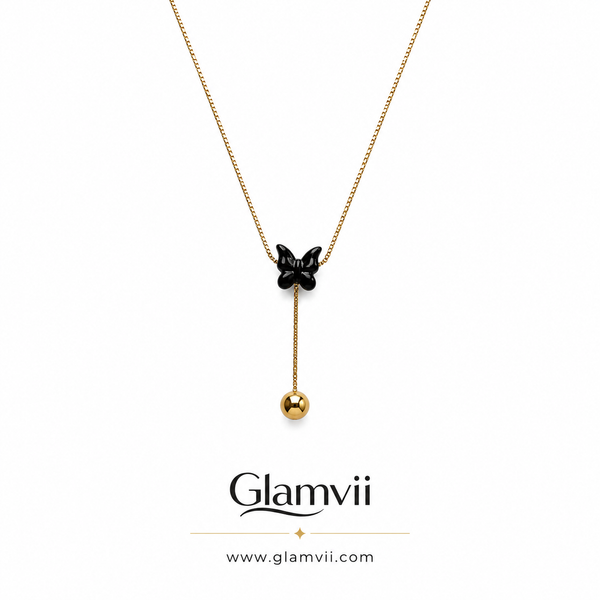 Glamvii Butterfly Drop Necklace