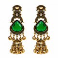 Emerald Royale Antique Jhumka Earrings