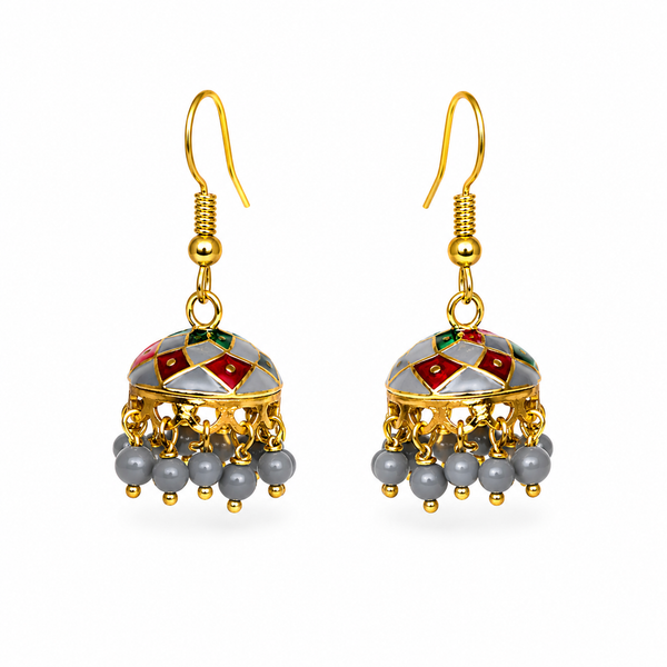 Silver Mist Mini Jhumka Earrings