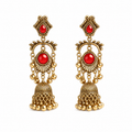 Ruby Royale Antique Jhumka Earrings