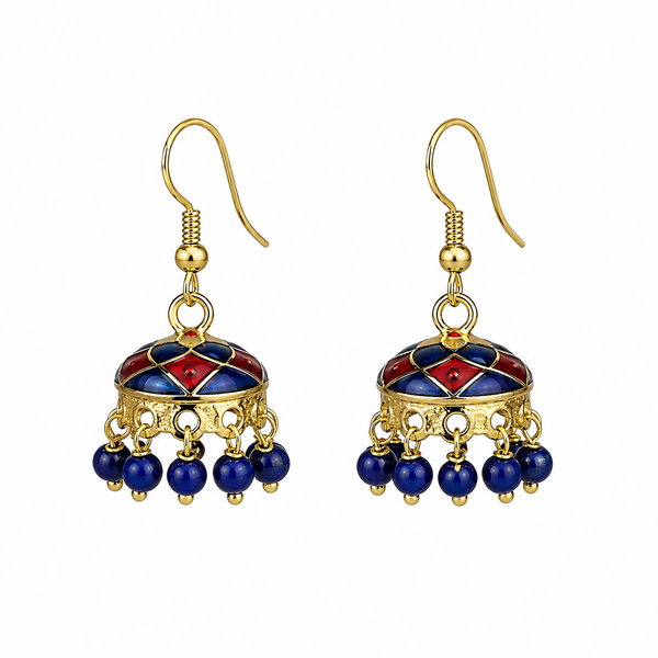 Sapphire Mosaic Mini Jhumka Earrings