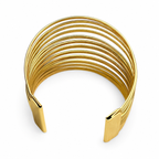 Multi-Line Gold Cuff Bracelet