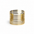 Multi-Line Gold Cuff Bracelet