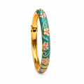 Royal Scarlet Enamel Bangle Turquoise Blue