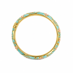 Royal Scarlet Enamel Bangle Turquoise Blue
