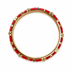 Royal Scarlet Enamel Bangle DEEP PINK