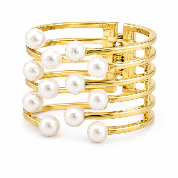 Pearl Harmony Cuff Bracelet