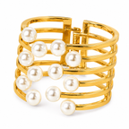 Pearl Harmony Cuff Bracelet