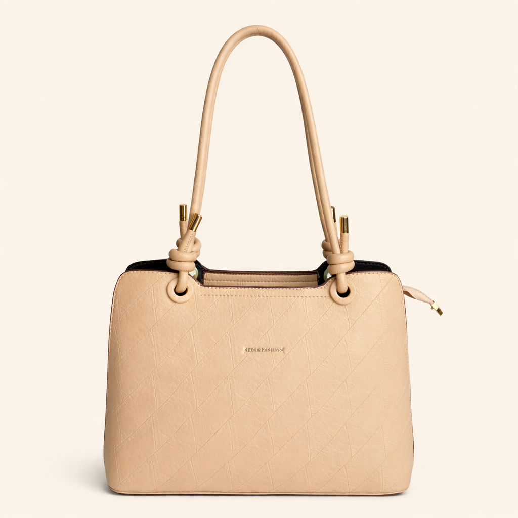 Quilted Knot Handle Shoulder Bag