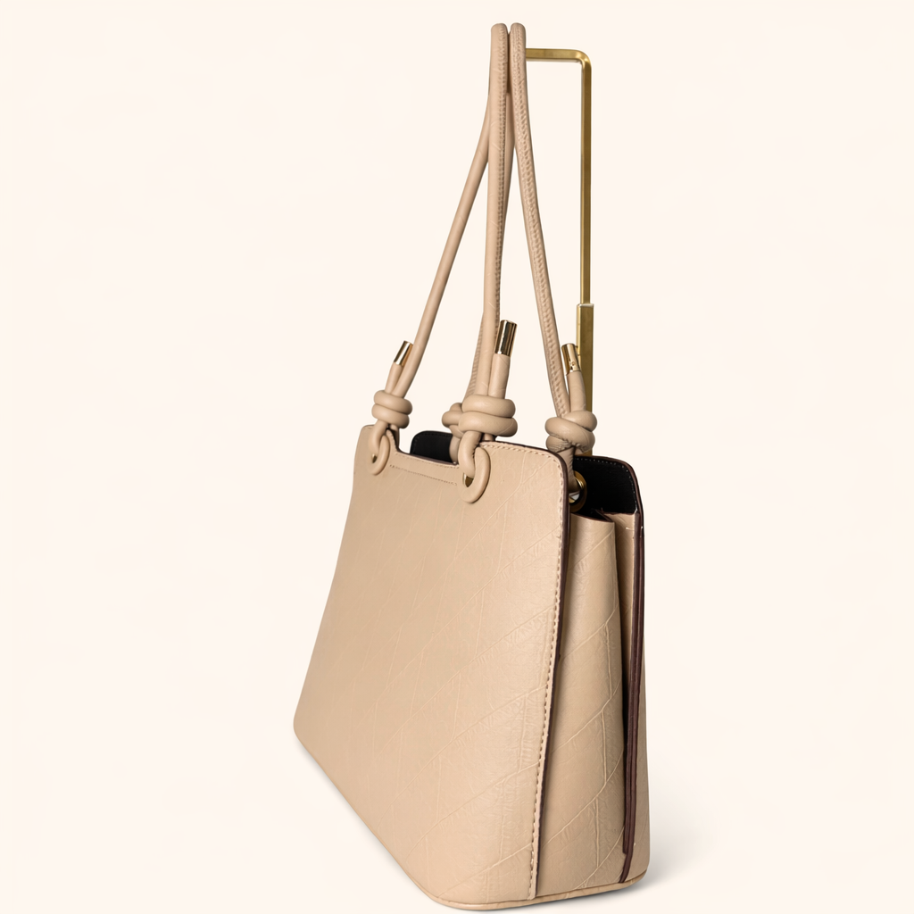 Quilted Knot Handle Shoulder Bag