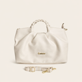 Ivory Elegance Braided Handle Bag