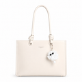 Burgundy Belle Tote Pearl White