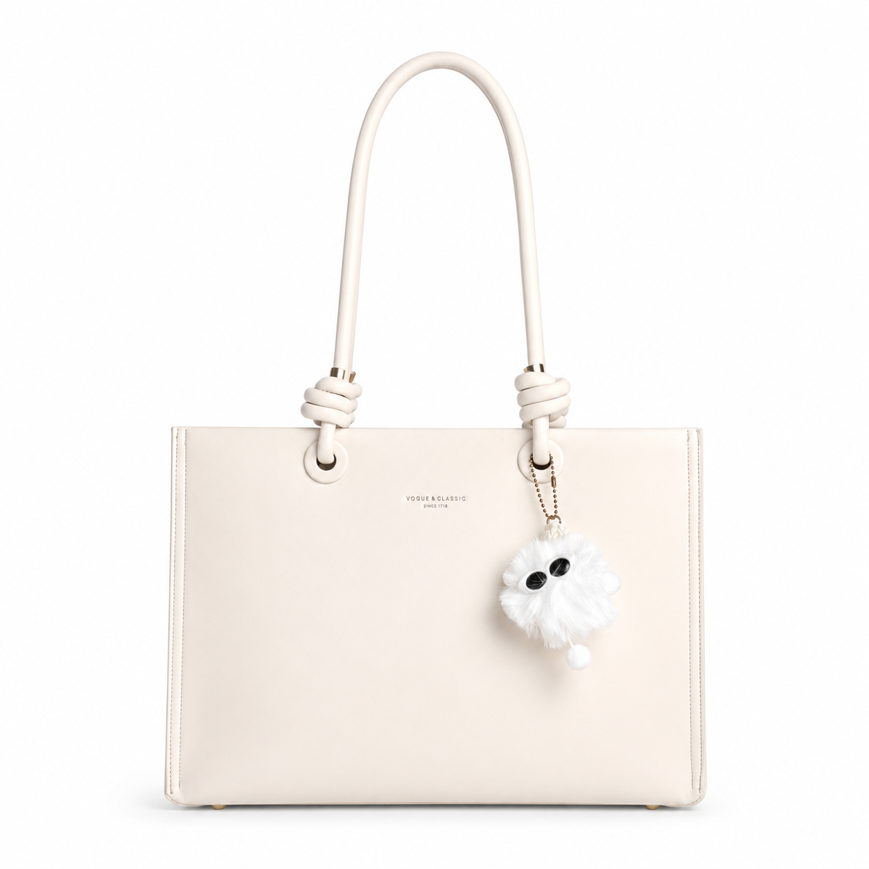 Burgundy Belle Tote Pearl White