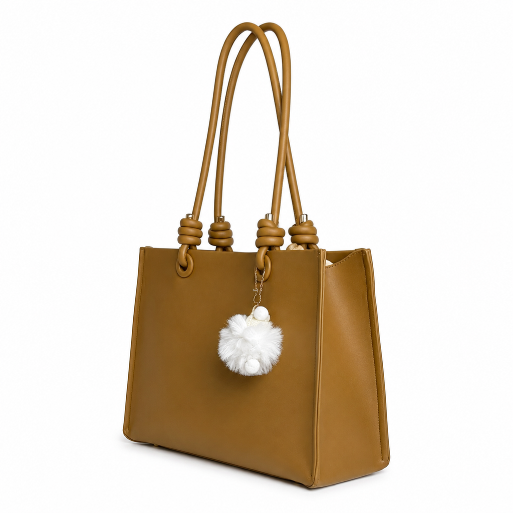 Burgundy Belle Tote Warm Honey Brown