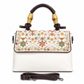 Autumn Bloom Satchel White