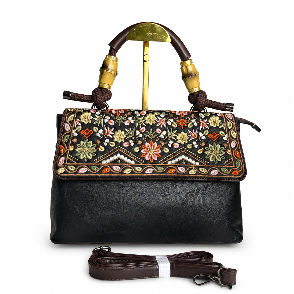 Autumn Bloom Satchel Black