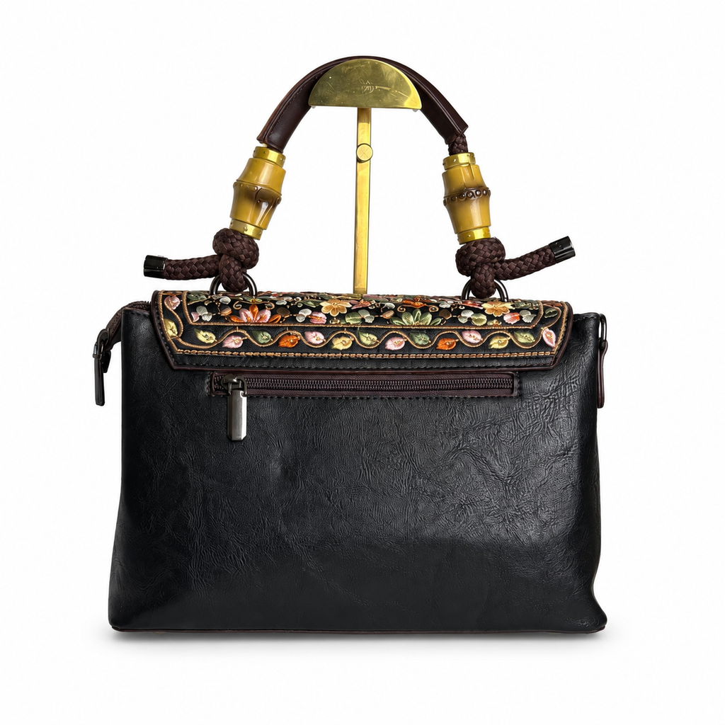 Autumn Bloom Satchel Black