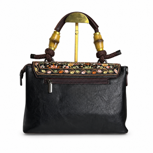 Autumn Bloom Satchel Black