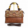 Autumn Bloom Satchel Brown
