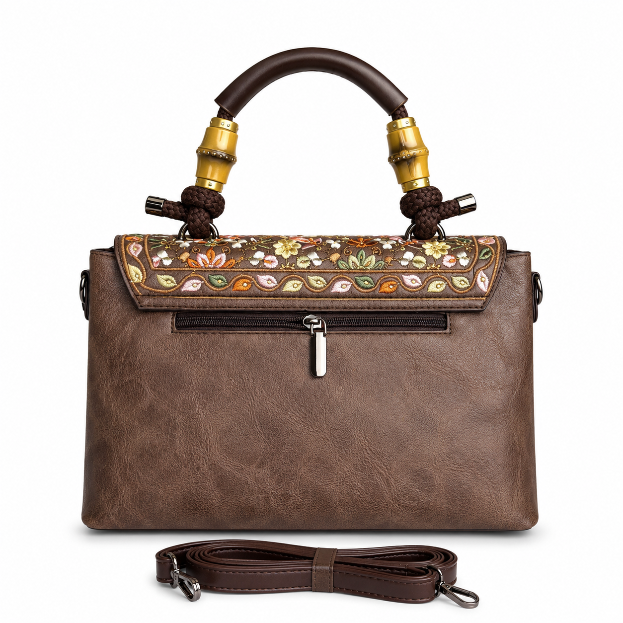 Autumn Bloom Satchel Coffe