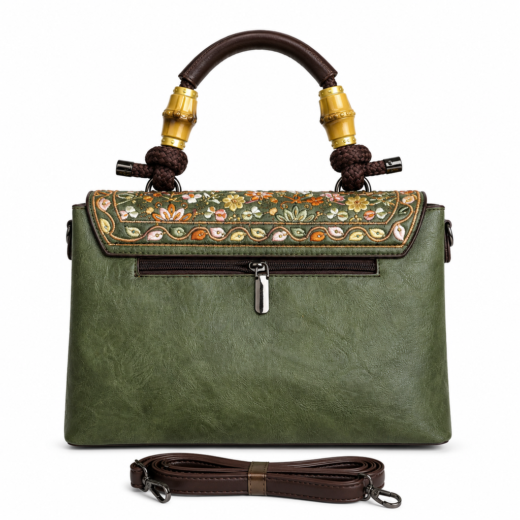 Autumn Bloom Satchel Green