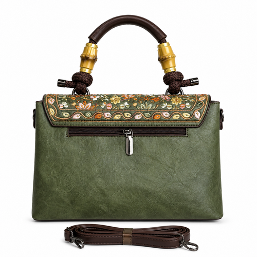 Autumn Bloom Satchel Green