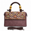 Autumn Bloom Satchel Purple