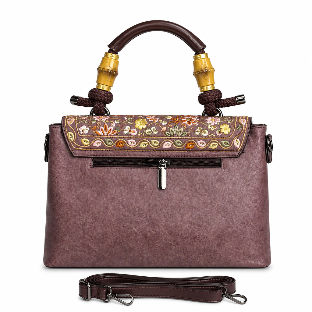 Autumn Bloom Satchel Purple