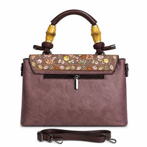 Autumn Bloom Satchel Purple