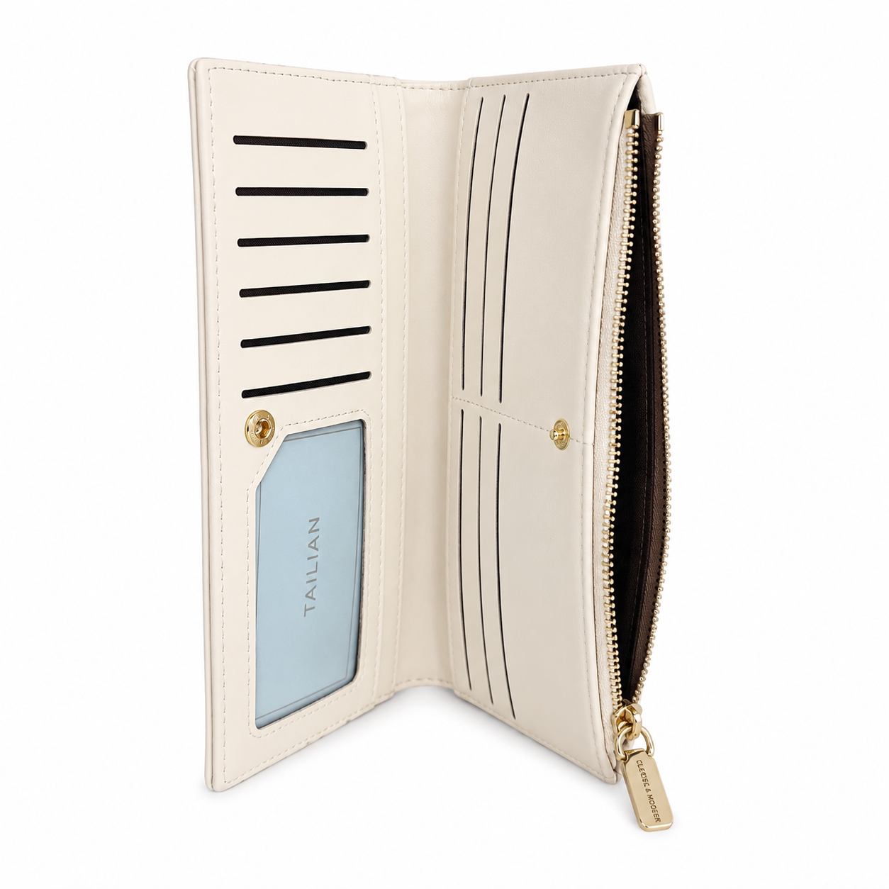 Aveline Beige Luxe Wallet