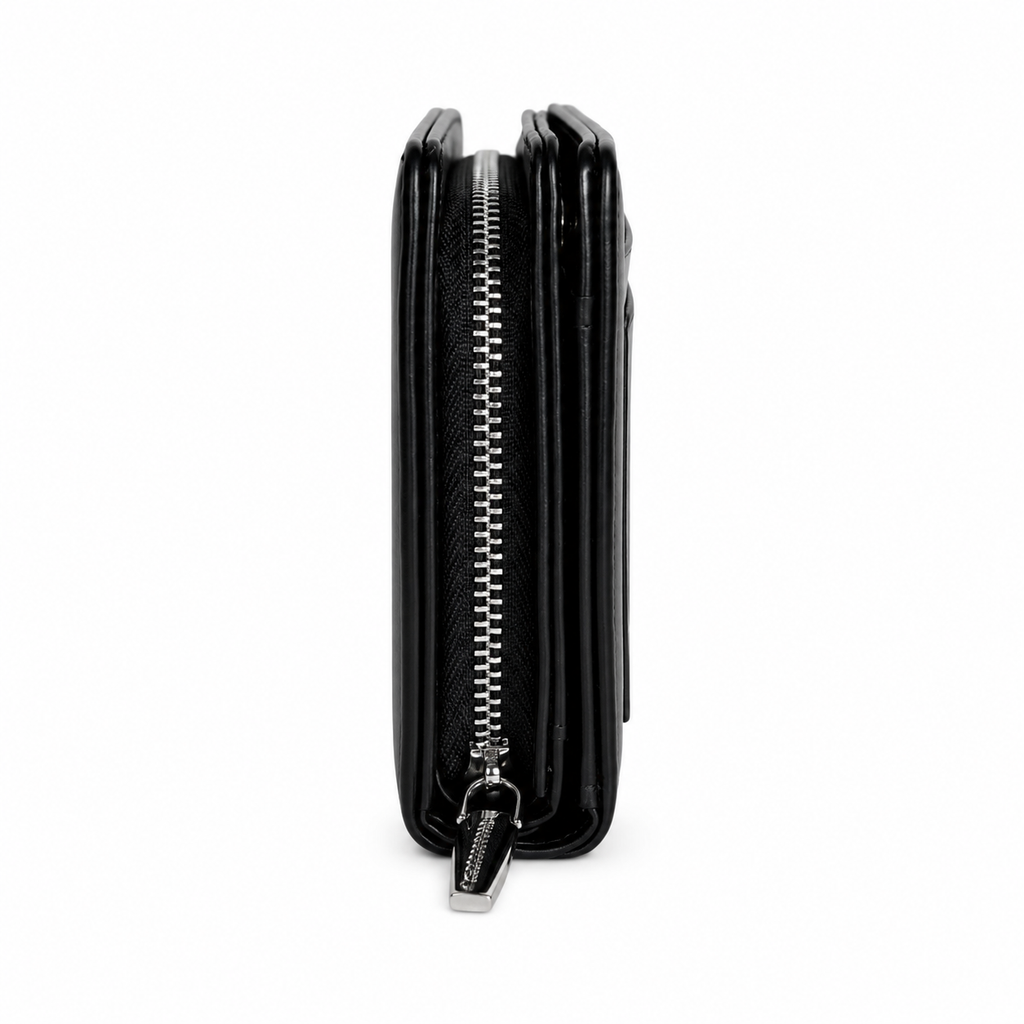 Noir Elite Zip Wallet Black