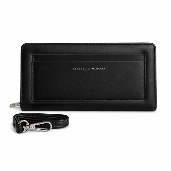 Noir Elite Zip Wallet Black