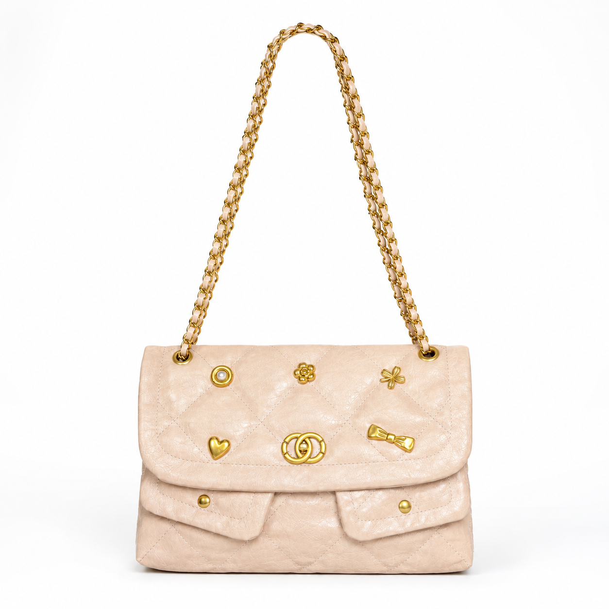 Aurielle Charm Quilted Shoulder Bag