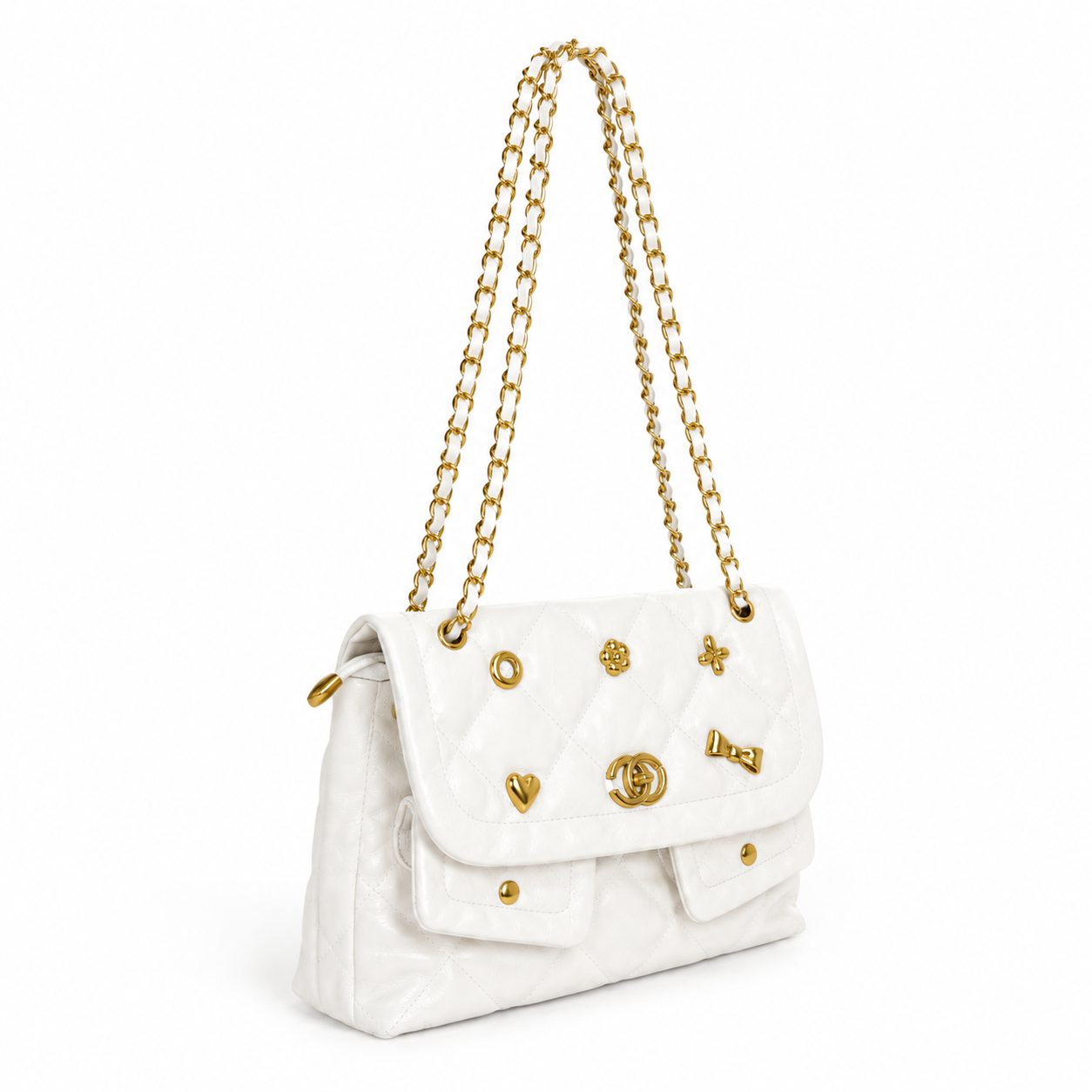 Aurielle Charm Quilted Shoulder Bag