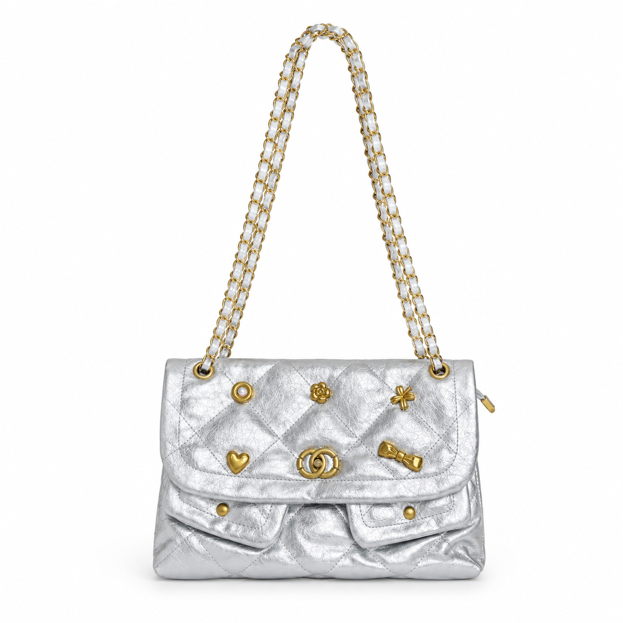 Aurielle Charm Quilted Shoulder Bag