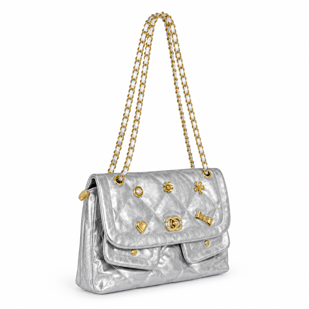 Aurielle Charm Quilted Shoulder Bag