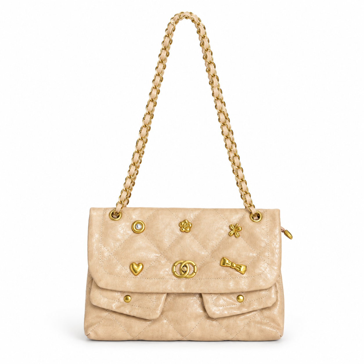 Aurielle Charm Quilted Shoulder Bag