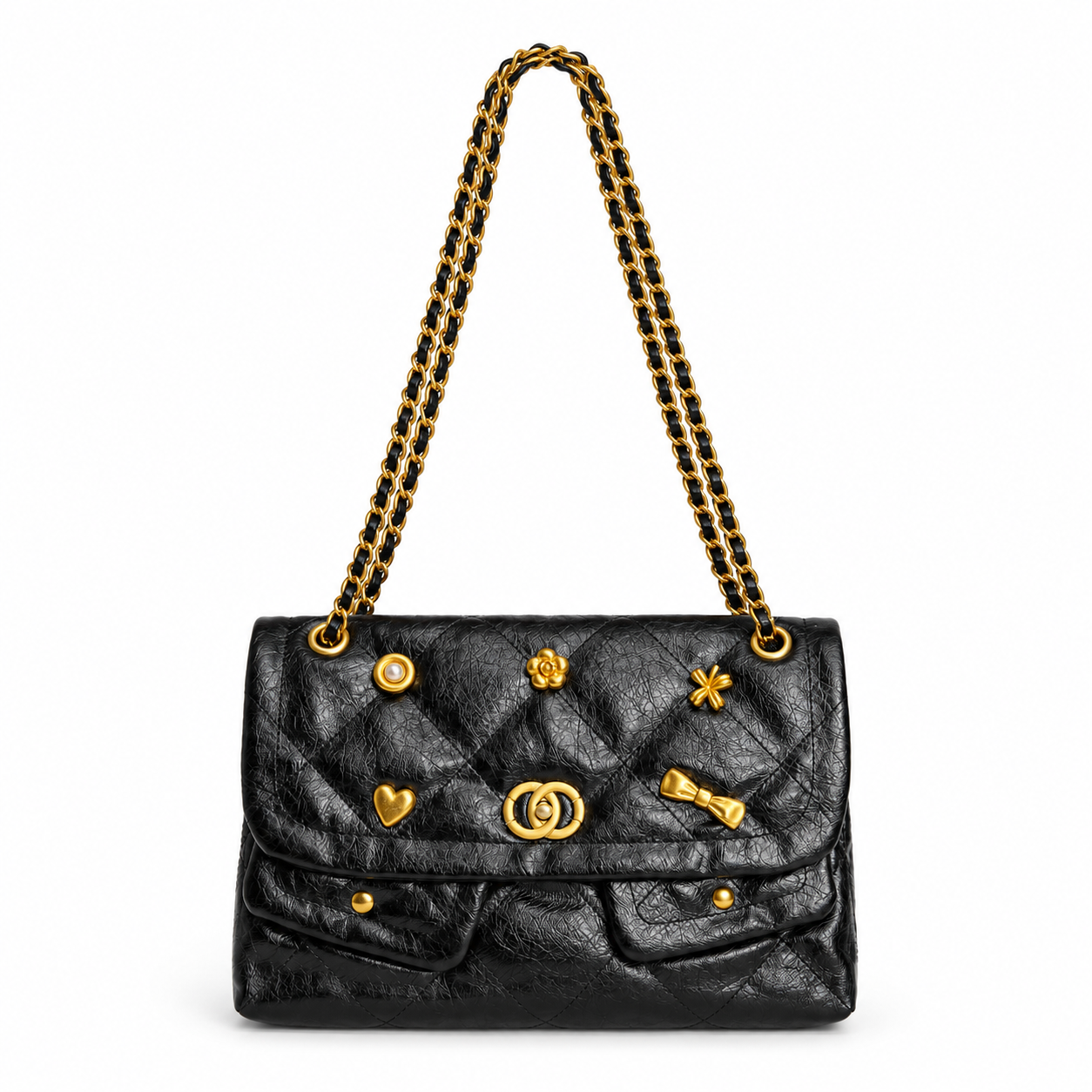 Aurielle Charm Quilted Shoulder Bag