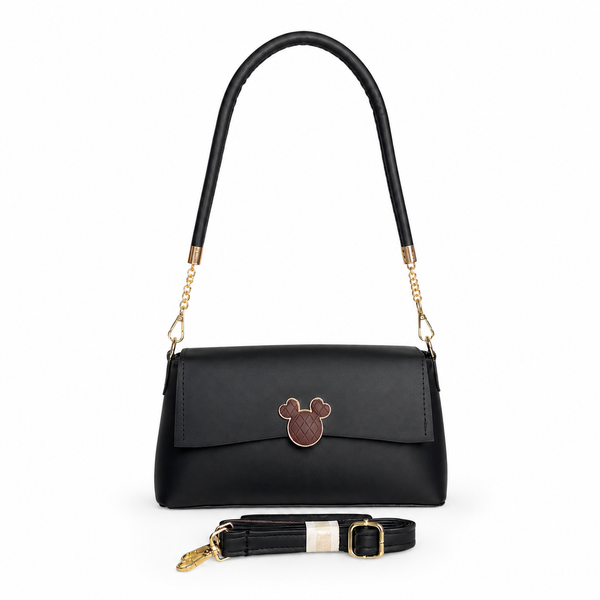 Noir Charm Shoulder Bag