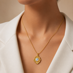 Glamvii Opal Radiance Pendant Necklace